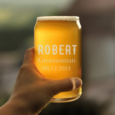 16oz Beer Can Glass Custom | Add YOUR TEXT